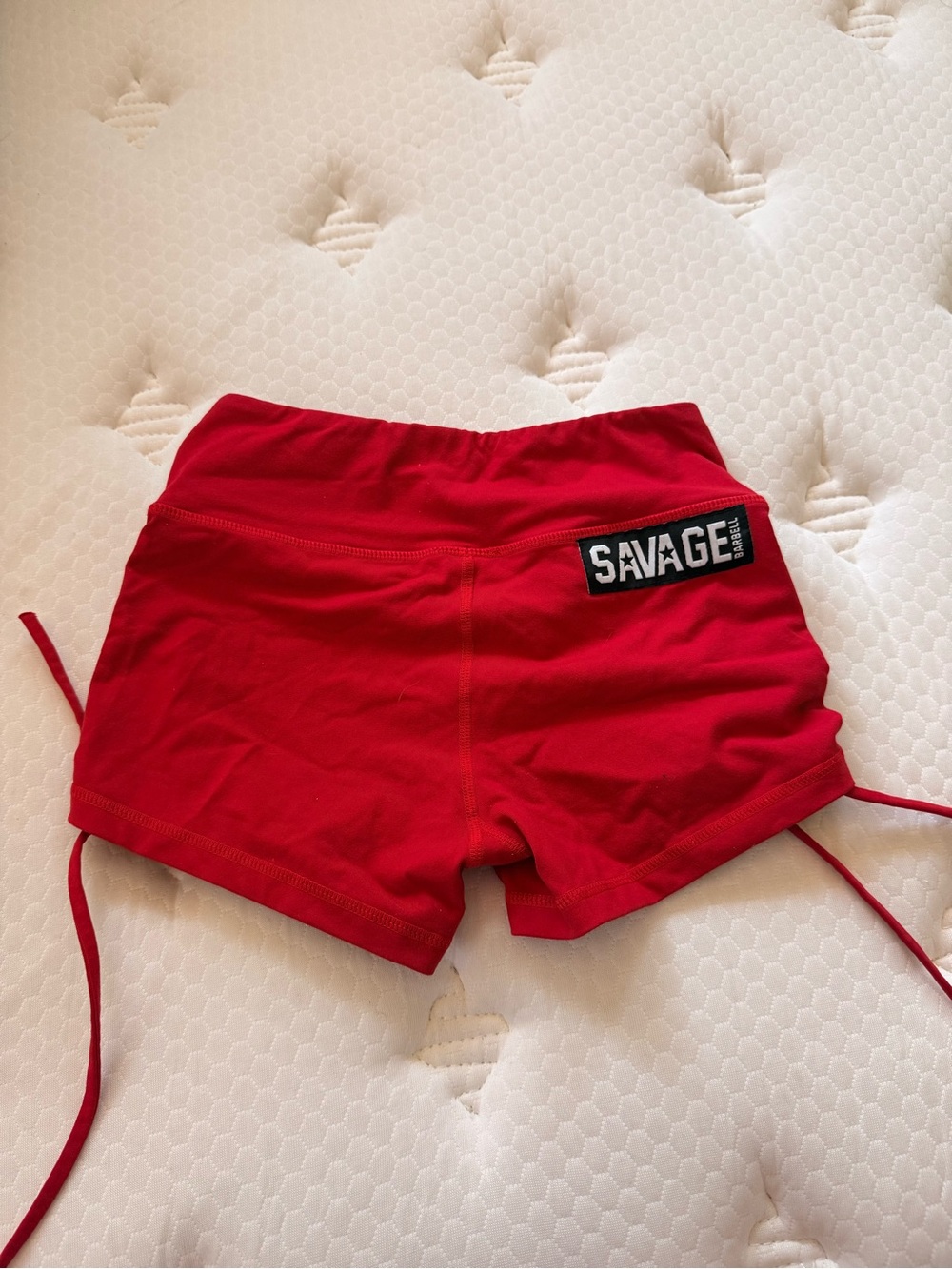 Savage Barbell Red Women’s Bike Shorts